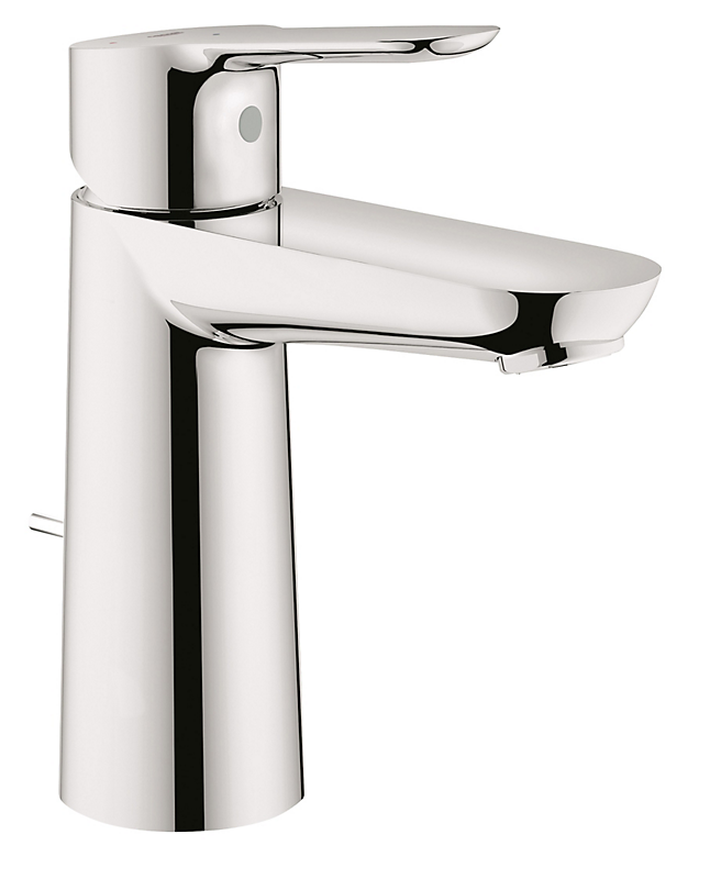 GROHE BauEdge håndvaskarmatur 107mm tud med bundventil. Forkromet