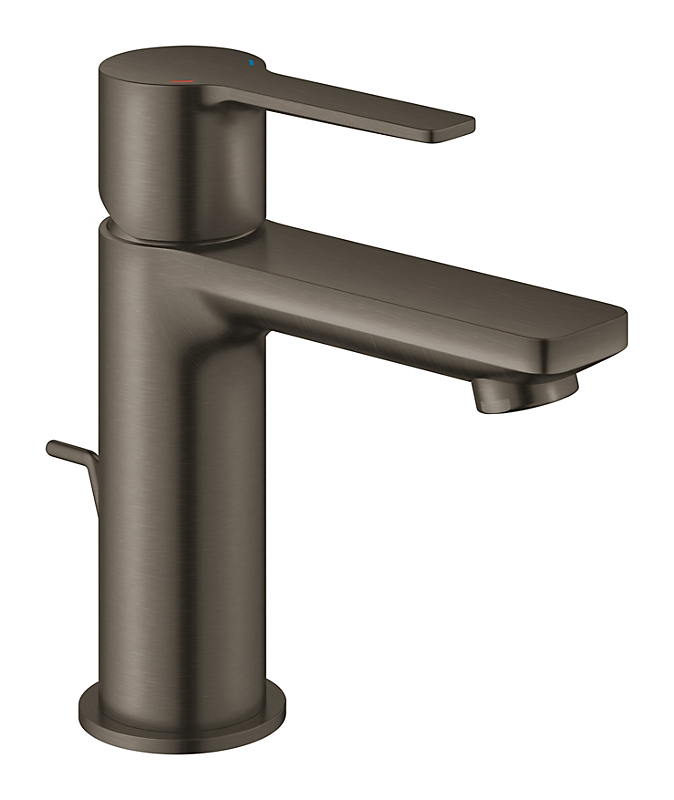 GROHE Lineare new håndvaskarmatur 107mm tud med bundventil. Børstet Hard graphite