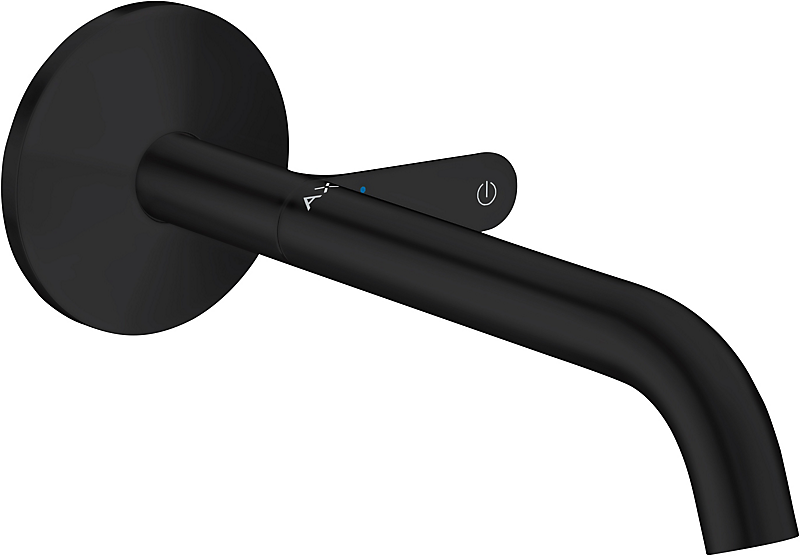 hansgrohe AXOR One håndvaskarmatur 220mm tud vægmontering, mat sort