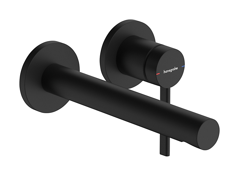 hansgrohe Zesis S 1-grebs håndvaskarmatur til 2-huls indbygn i væg m. 19,4 cm tud Mat sort