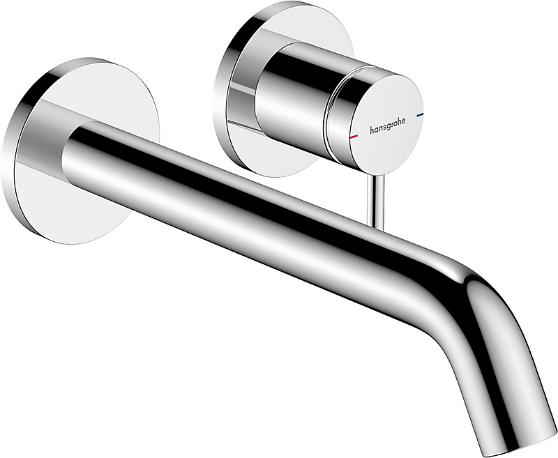 hansgrohe Tecturis S håndvaskarmatur EcoSmart+ til 2-huls indbygning i væg, med 22,5 cm tud. Krom