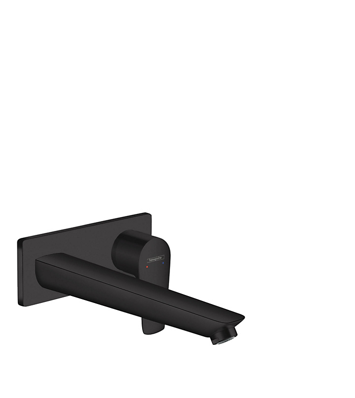 hansgrohe Talis E 2-H Håndvaskarmatur til væg 225mm tud, Mat sort