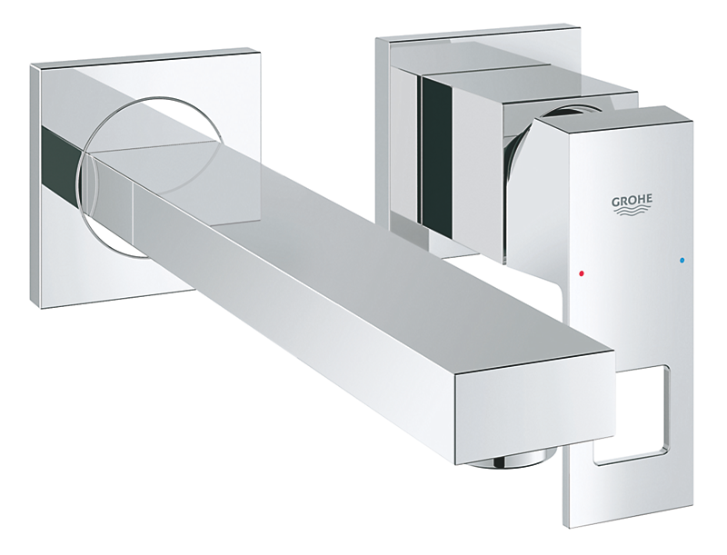 GROHE Eurocube 2huls håndvaskarmatur 231mm tud, vægmontage, krom