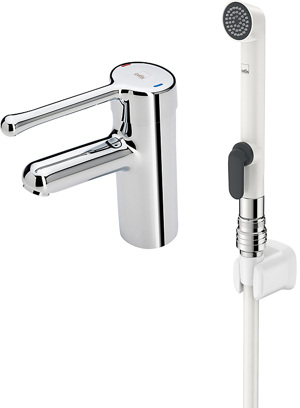 Oras Medipro Håndvaskarmatur solidt pin-greb, speciel coded flexslanger