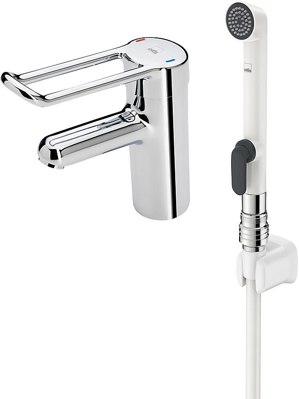 Oras Medipro Håndvaskarmatur solidt bøjle-greb, speciel coded flexslanger