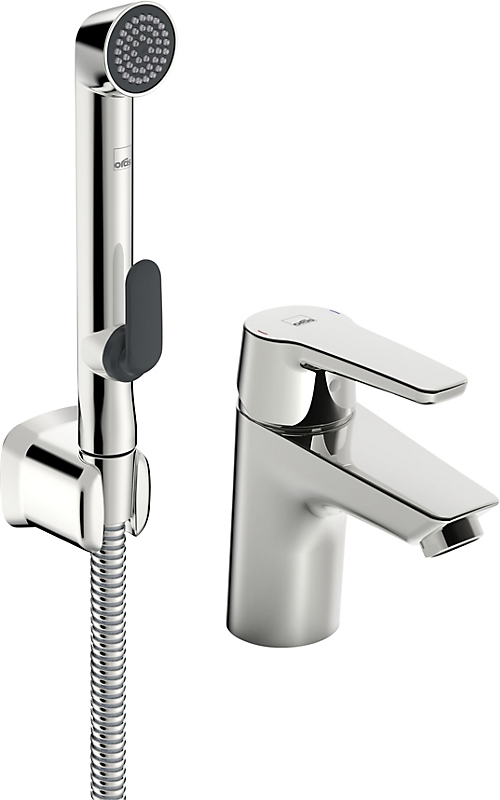 Oras Saga 3912F Håndvaskarmatur med Bidetta håndbruser. Fleksible slanger