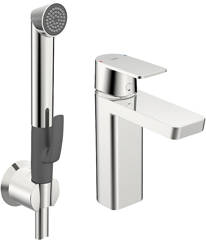 Oras Stela håndvaskarmatur med bidetta håndbruser, krom
