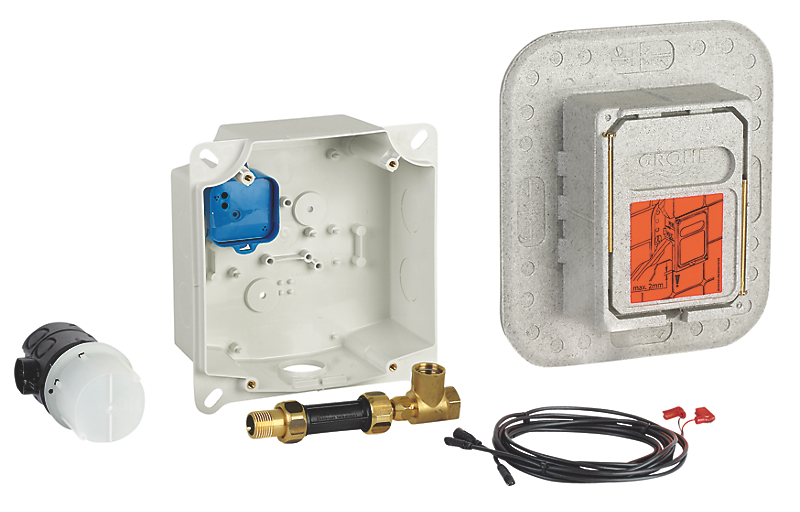 GROHE Indbygningsboks, tilslutning af forblandet eller koldt vand