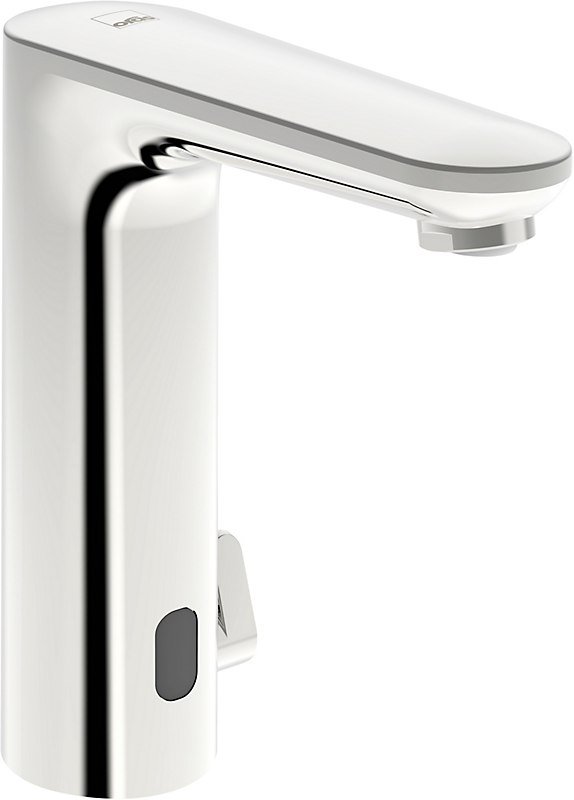 Oras Electra Safety håndvaskarmatur berøringsfri /bluetooth 3V/124mm tud. Forkromet