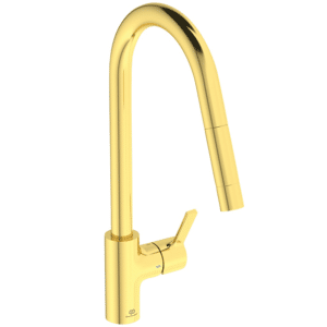 Ideal Standard GUSTO køkkenarmatur med udtræk 115x240x456 PVD Børstet guld