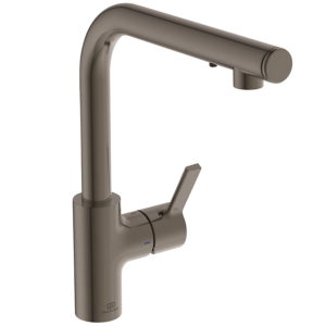 Ideal Standard GUSTO Køkkenarmatur L-tud med integreret sæbedispenser, magnetic grey PVD
