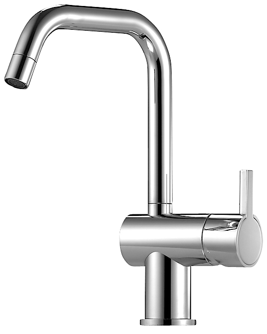 Mora Rexx K7 Køkkenarmatur krom med J-tud, Flexible tilslutningsslanger G3/8