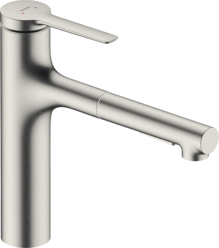 hansgrohe Zesis M33 køkkenarmatur 231mm tud. Med udtrækstud, Steel-optik