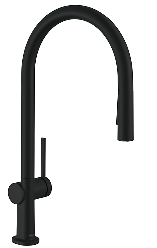 hansgrohe Talis M54 køkkenarmatur 210 2jet, med udtræk, mat sort. C-tud