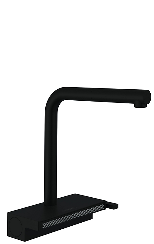 hansgrohe Aquna Select M81 køkkenarmatur 210mm tud med udtrækstud, mat sort
