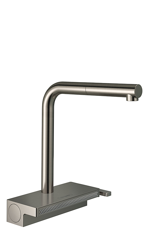 hansgrohe Aquna Select M81 køkkenarmatur 210mm tud med udtrækstud, steel-optik