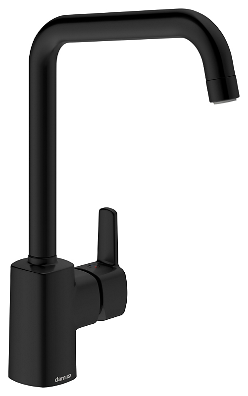 Damixa Pine køkkenarmatur høj g-tud, rub clean, 8l/min, mat sort