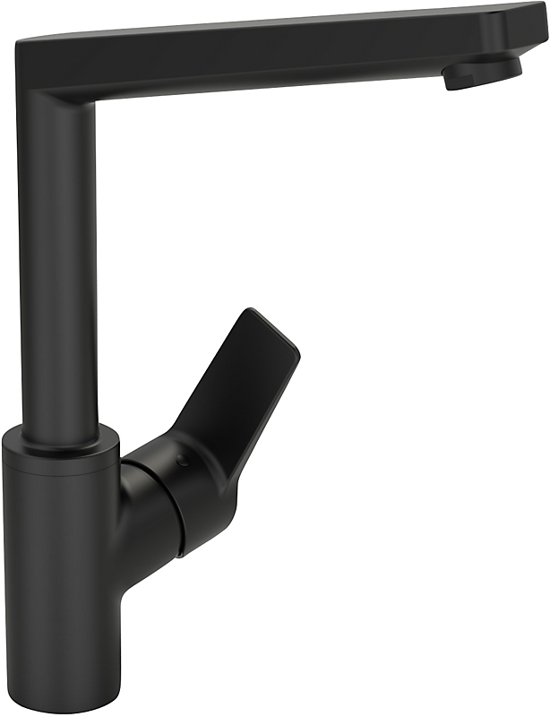 Oras Twista køkkenarmatur, høj tud, mat sort