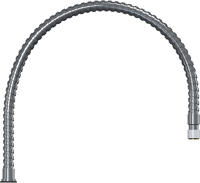 Kriss højtryksslange 1/2'', 500mm i poleret metal