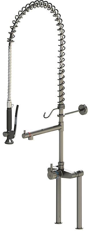 Kriss Classic Clean storkøkkenarmatur 1-grebs til bord med tud, syrefast rustfri