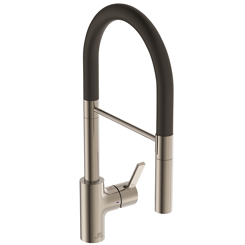 Ideal Standard GUSTO Køkkenarmatur semi-pro 115x484 mm i silver storm PVD, PVD