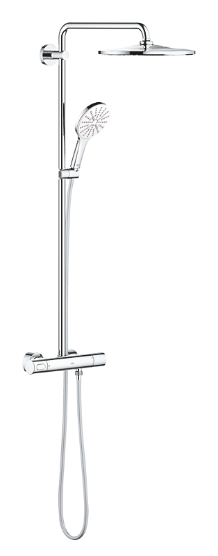 GROHE Rainshower 310 brusesystem m termostat til vægmontering, Silverflex bruserslange 1.750 mm
