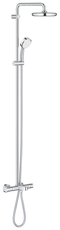 GROHE NTempCosmop. 210 brusesystem med kar/brus termostat Erst. 722282834. Krom