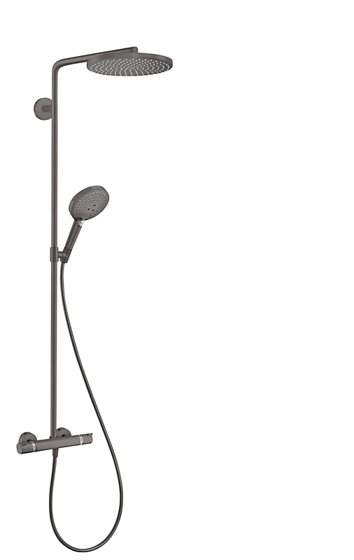 hansgrohe Raindance select S 240 PowderRain showerpipe 1jet, Børstet sort krom