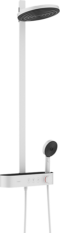hansgrohe Pulsify S Showerpipe 260 2jet med ShowerTablet Select 400, Mat hvid