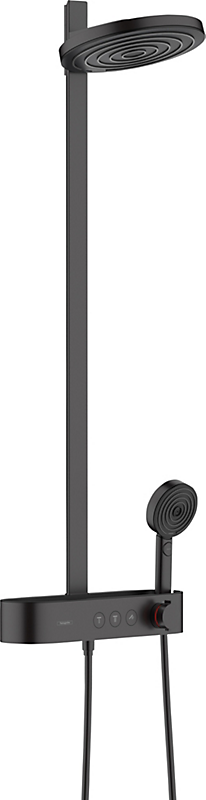 hansgrohe Pulsify S Showerpipe 260 2jet EcoSmart med ShowerTablet Select 400, Mat sort