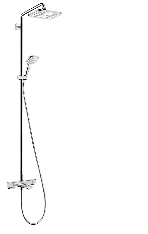 hansgrohe Croma E 280 Showerpipe med kartermostat. 1jet.Inkl.hovedbruser,håndbruser,brusetermostat,bruserslange