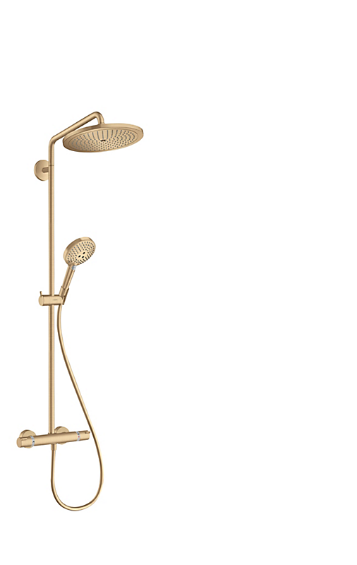 hansgrohe Croma Select S showerpipe 280 med Raindance Select S 120 3jet håndbruser, børstet bronze