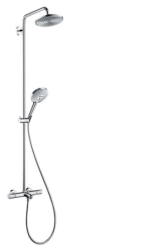 hansgrohe Raindance Select Eco brusesystem med termostatarmatur til kar/brus. Ø240mm hovedbruser. Krom