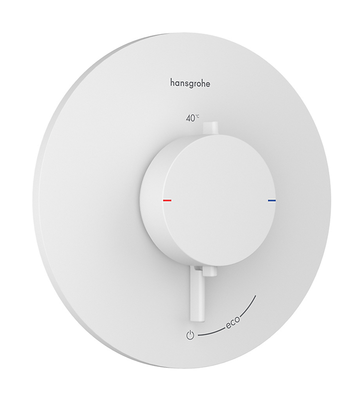 hansgrohe Ecostat Comfort S termostatarmatur med afspærring. TIl 1 udtag. Mat hvid