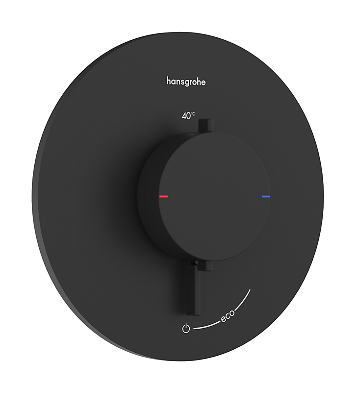 hansgrohe Ecostat Comfort S termostatarmatur med afspærring. TIl 1 udtag. Mat sort