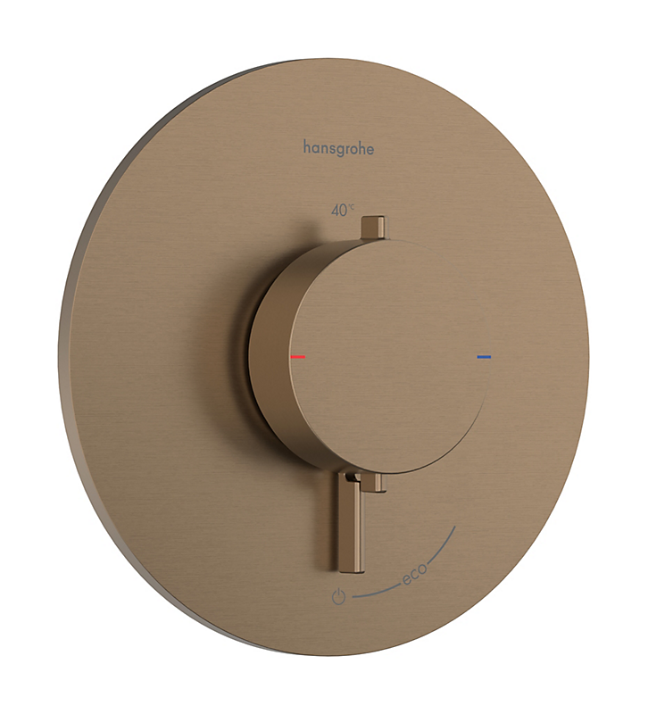 hansgrohe Ecostat Comfort S termostatarmatur med afspærring. TIl 1 udtag. Børstet bronze PVD
