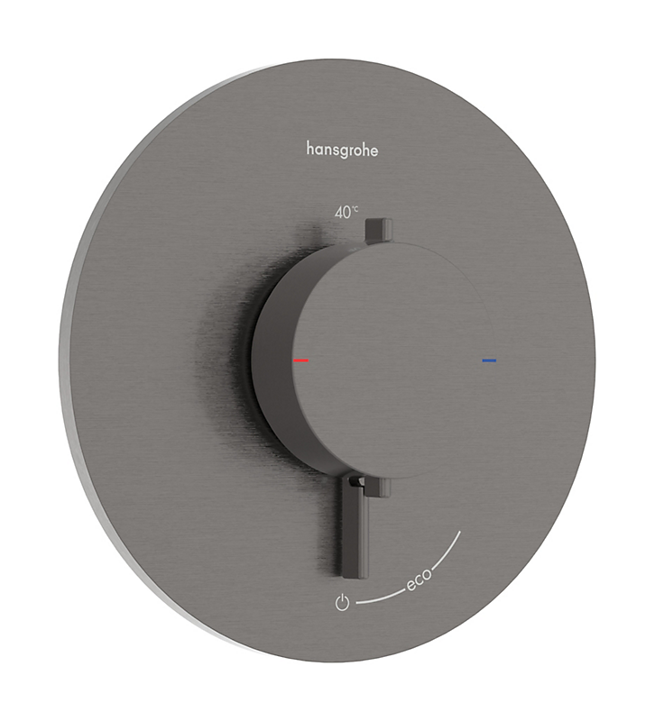 hansgrohe Ecostat Comfort S termostatarmatur med afspærring. TIl 1 udtag. Børstet sort krom PVD