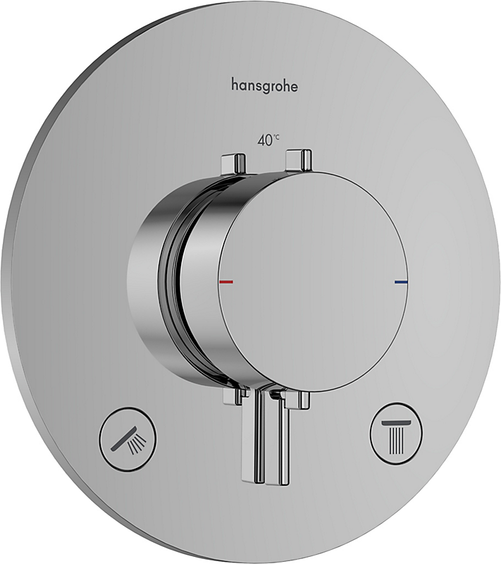 hansgrohe Ecostat Comfort S termostatarmatur med afspærring. TIl 2 udtag. Krom