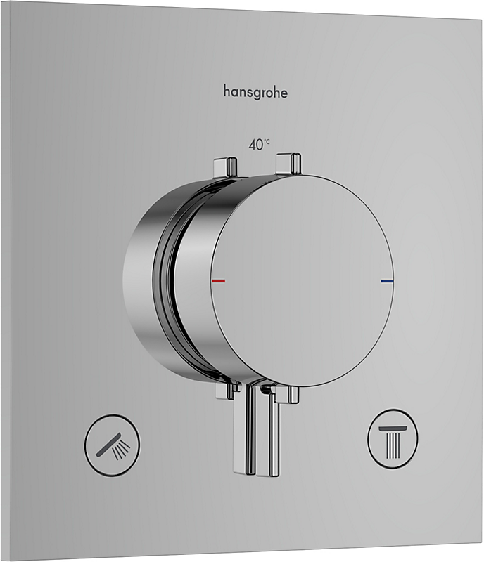 hansgrohe Ecostat Comfort E termostatarmatur med afspærring. TIl 2 udtag. Krom