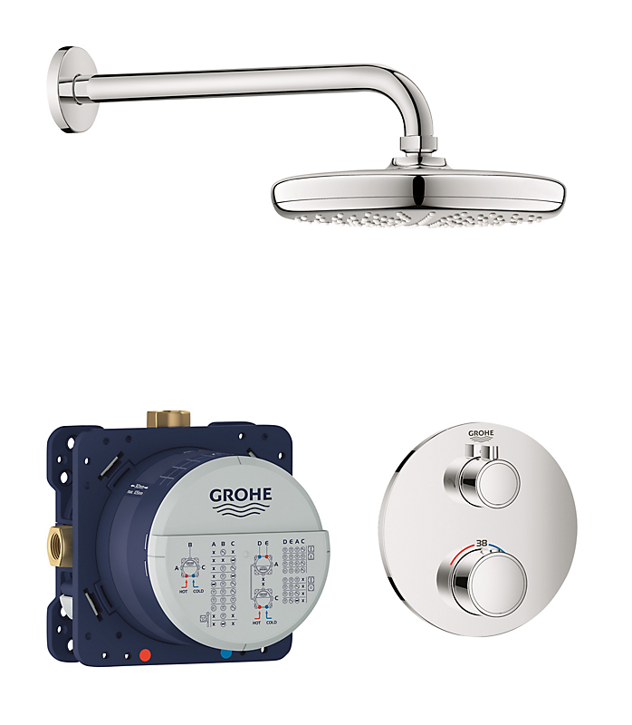 GROHE grohtherm sampak Brusesæt med Tempesta 210
