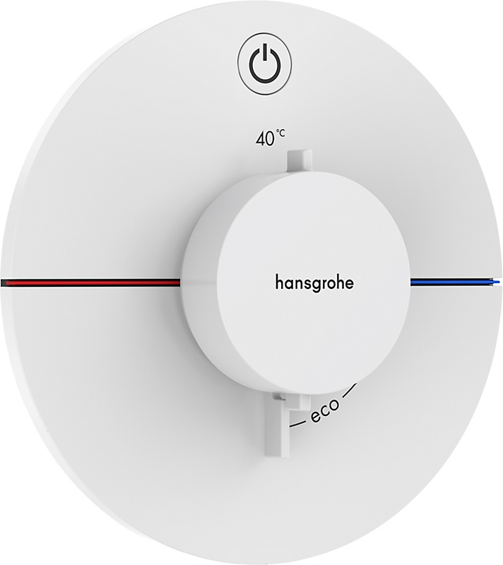 hansgrohe ShowerSelect Comfort S termostat til indbygning med afspærring til 1 udtag. Mat hvid