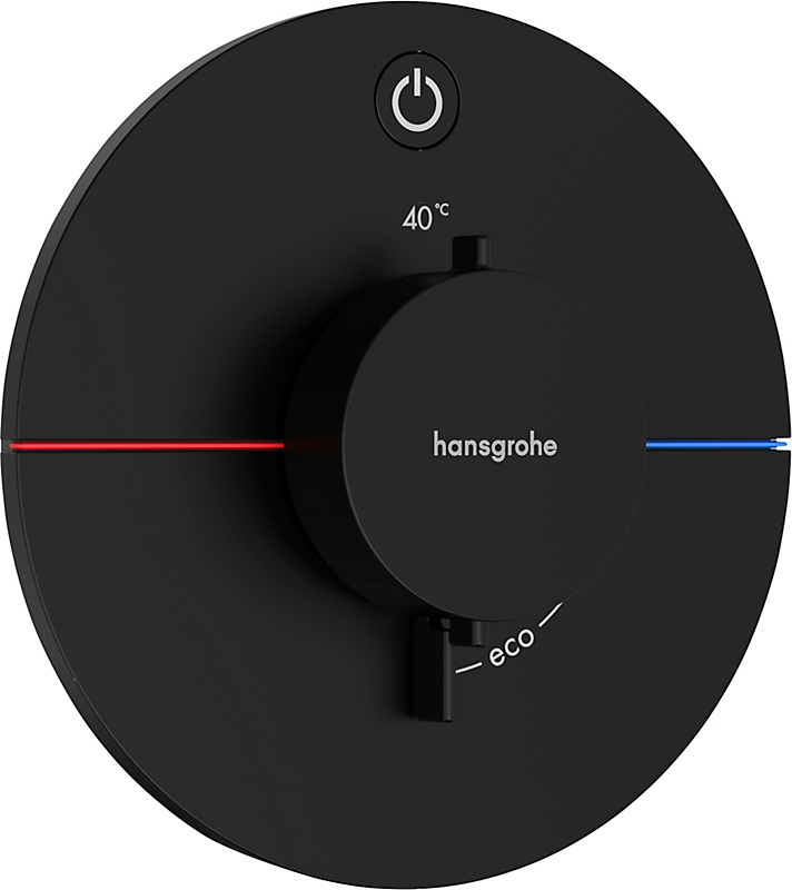 hansgrohe ShowerSelect Comfort S termostat til indbygning med afspærring til 1 udtag. Mat sort