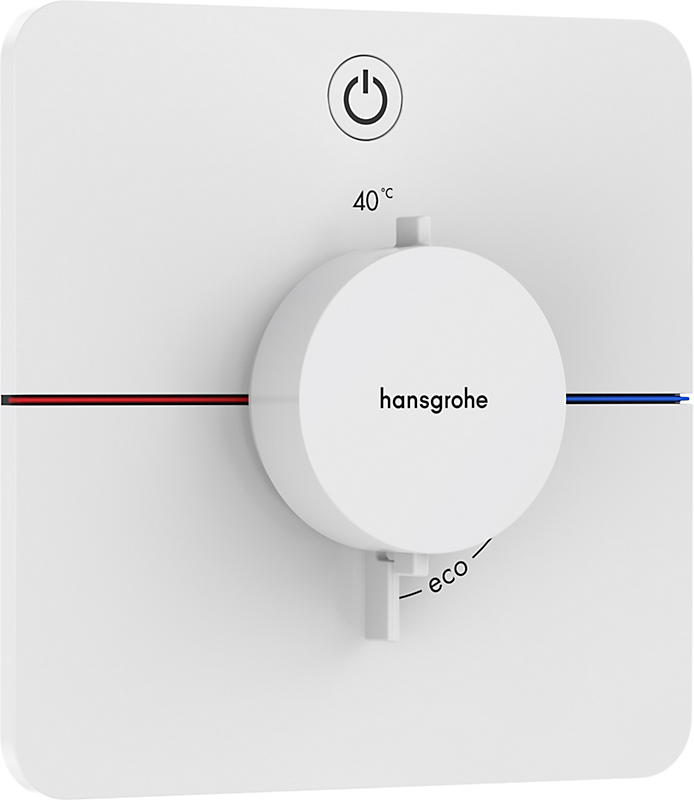 hansgrohe ShowerSelect Comfort Q termostat til indbygning med afspærring til 1 udtag. Mat hvid