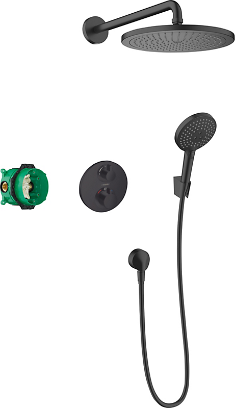 Hansgrohe Croma 280 indbygningssæt - Mat sort