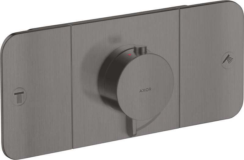 hansgrohe AXOR One Termostat med 2 afsp, børstet sort krom