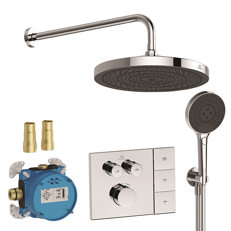 Ideal Standard CERATHERM NAVIGO SOLOS Indbygningssæt brus i krom