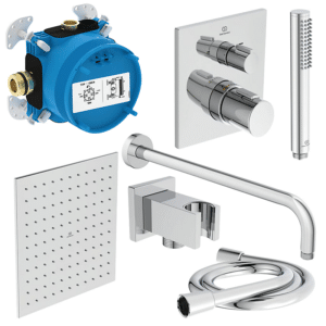 Ideal Standard Ceratherm C100 & EasyBox Brusetermostat Indbygning Sampak (Cube design)
