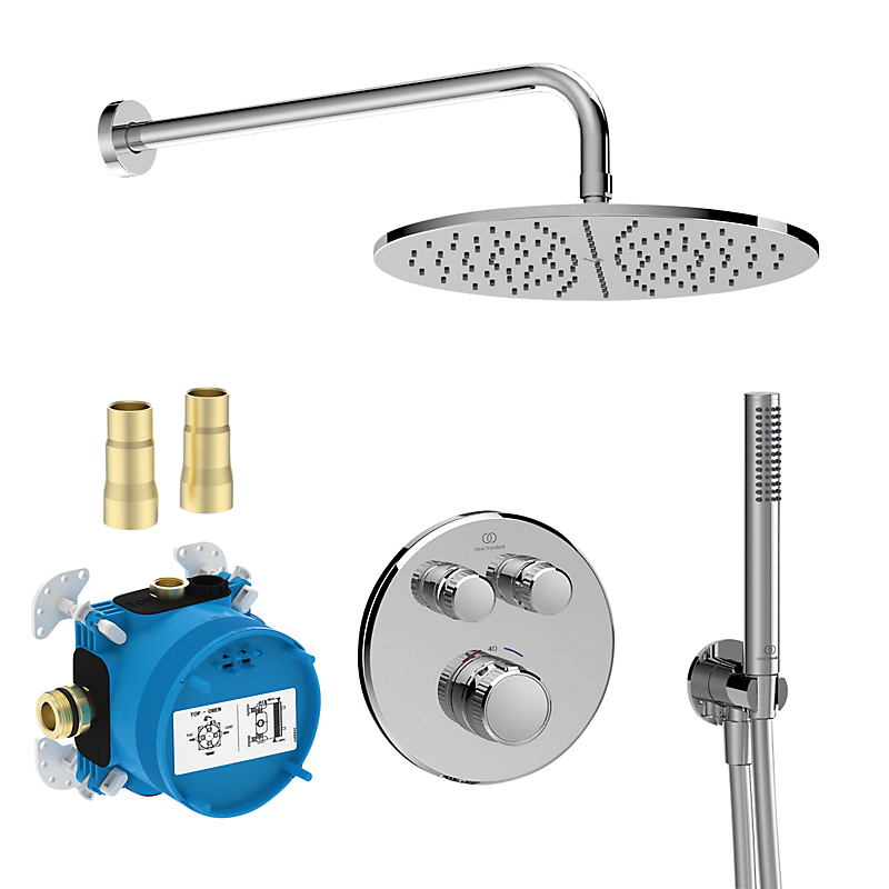 Ideal Standard Ceratherm Navigo & EasyBox Brusetermostat Indbygning Sampak (rund