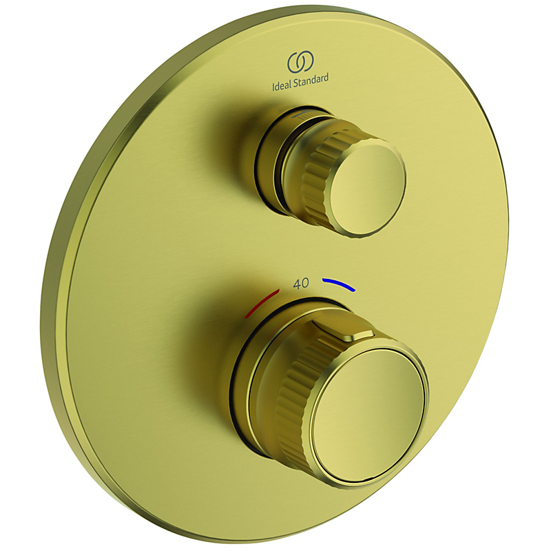 Ideal Standard CERATHERM NAVIGO Brusearmatur indbyg. Kit-2 157x40x157mm brushed gold