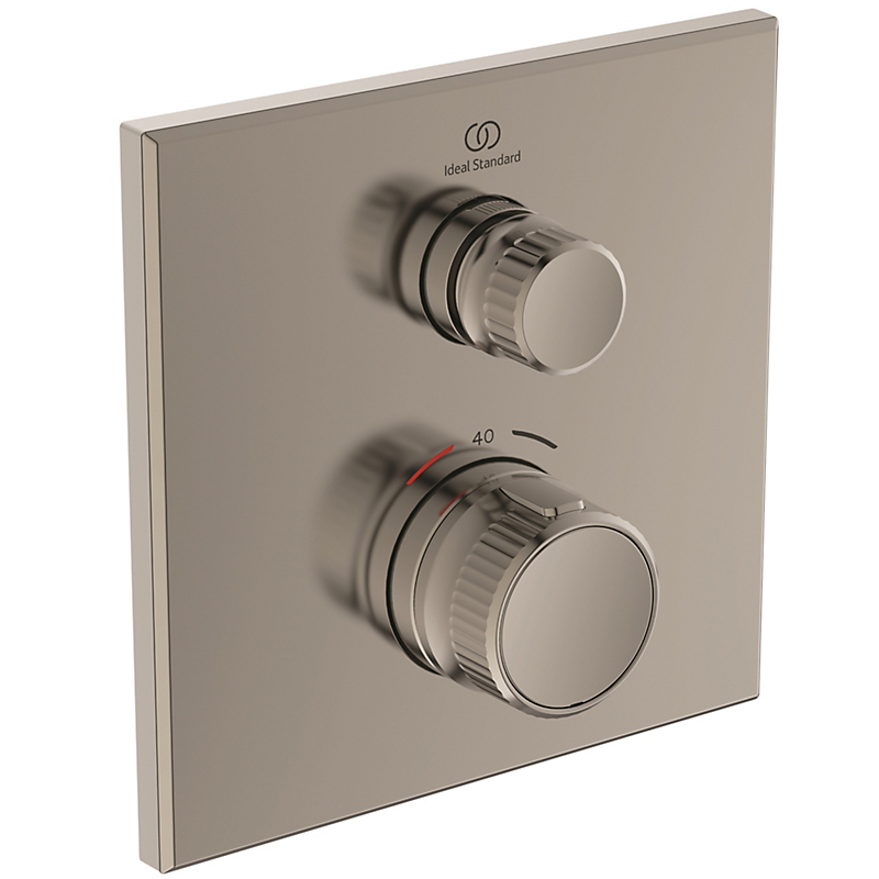 Ideal Standard Ceratherm Navigo Brusearmatur indbygning Kit-2, silver storm ekskl.